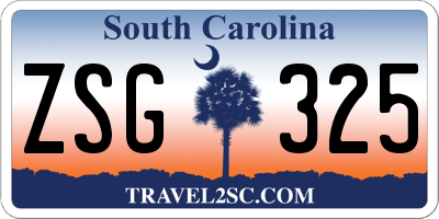 SC license plate ZSG325