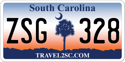 SC license plate ZSG328