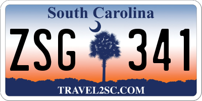 SC license plate ZSG341