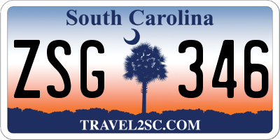 SC license plate ZSG346