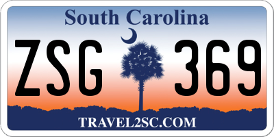 SC license plate ZSG369