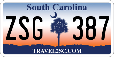 SC license plate ZSG387