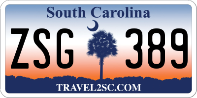 SC license plate ZSG389
