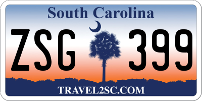 SC license plate ZSG399