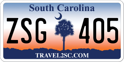 SC license plate ZSG405