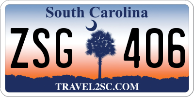 SC license plate ZSG406