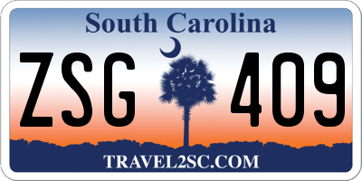 SC license plate ZSG409