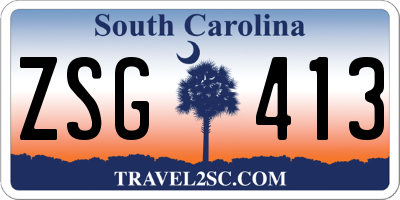 SC license plate ZSG413