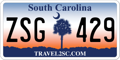 SC license plate ZSG429