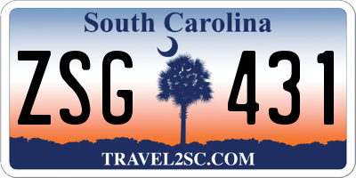 SC license plate ZSG431