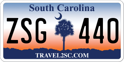 SC license plate ZSG440