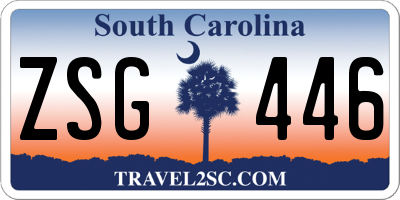 SC license plate ZSG446
