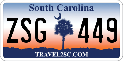 SC license plate ZSG449