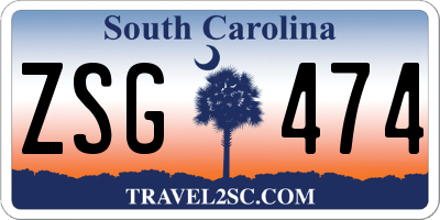 SC license plate ZSG474