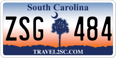 SC license plate ZSG484