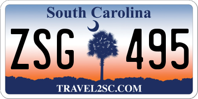 SC license plate ZSG495