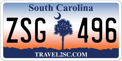 SC license plate ZSG496