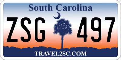 SC license plate ZSG497