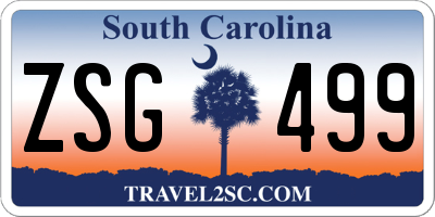 SC license plate ZSG499