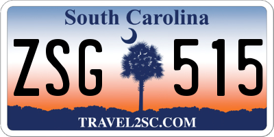 SC license plate ZSG515