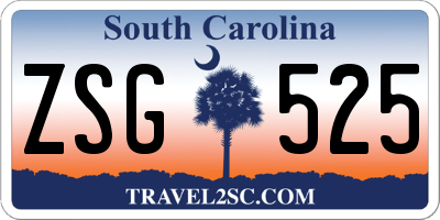 SC license plate ZSG525