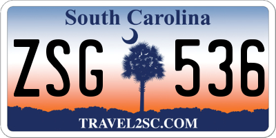 SC license plate ZSG536