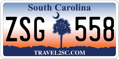 SC license plate ZSG558