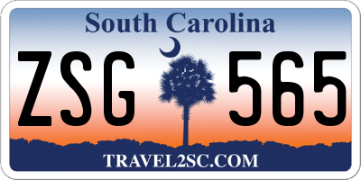 SC license plate ZSG565