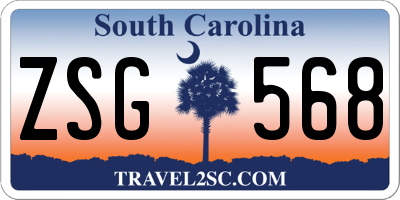 SC license plate ZSG568