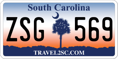SC license plate ZSG569