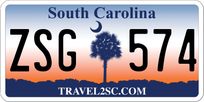 SC license plate ZSG574