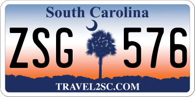 SC license plate ZSG576