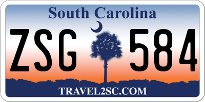 SC license plate ZSG584