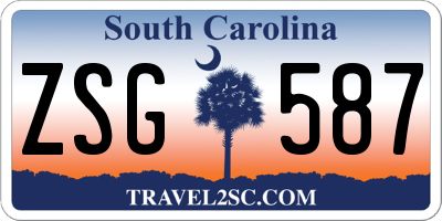 SC license plate ZSG587