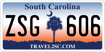 SC license plate ZSG606