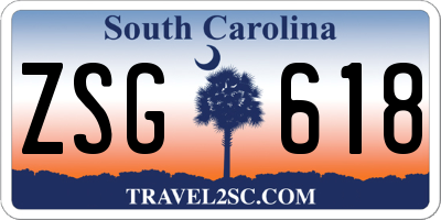 SC license plate ZSG618