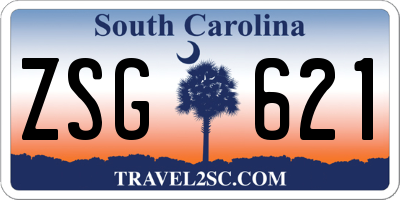 SC license plate ZSG621