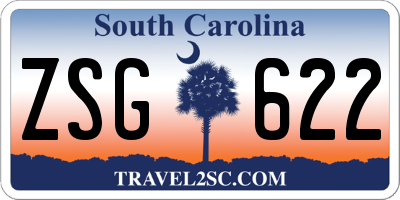 SC license plate ZSG622