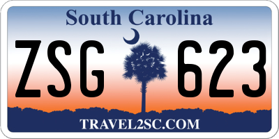 SC license plate ZSG623