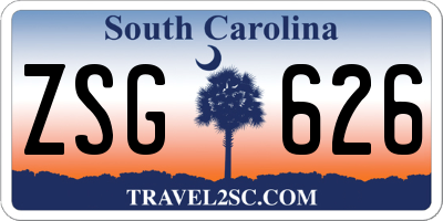 SC license plate ZSG626