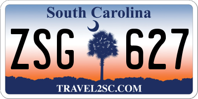 SC license plate ZSG627