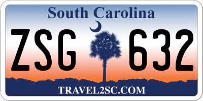 SC license plate ZSG632