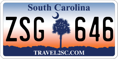 SC license plate ZSG646
