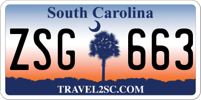SC license plate ZSG663