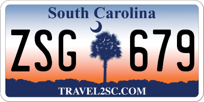SC license plate ZSG679