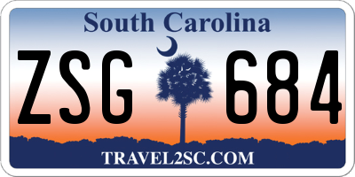 SC license plate ZSG684