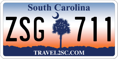 SC license plate ZSG711