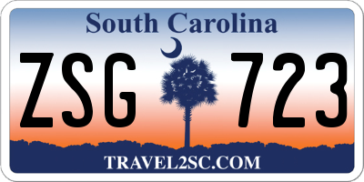 SC license plate ZSG723