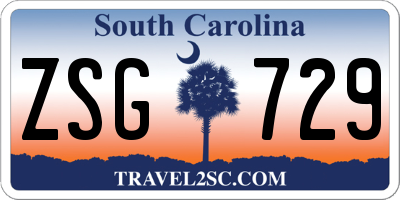 SC license plate ZSG729