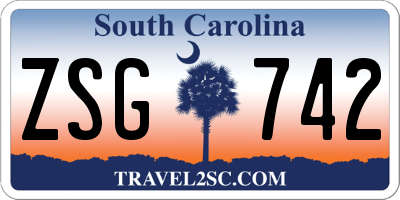 SC license plate ZSG742